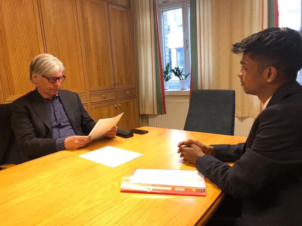 Meeting with a Norwegian Member of Parliament